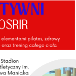 Na zdjęciu informacja o zajęciach Aktywni z MOSRIR, które odbywają się we wtorki i środy o godz. 20.00 do 21.30