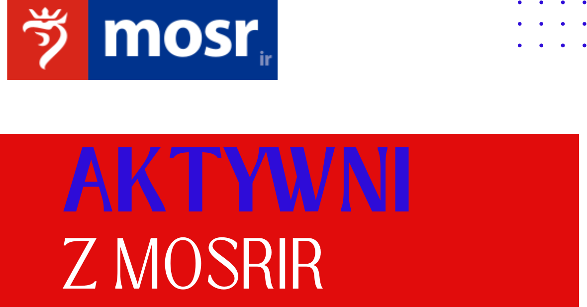 Na zdjęciu informacja o zajęciach Aktywni z MOSRIR, które odbywają się we wtorki i środy o godz. 20.00 do 21.30