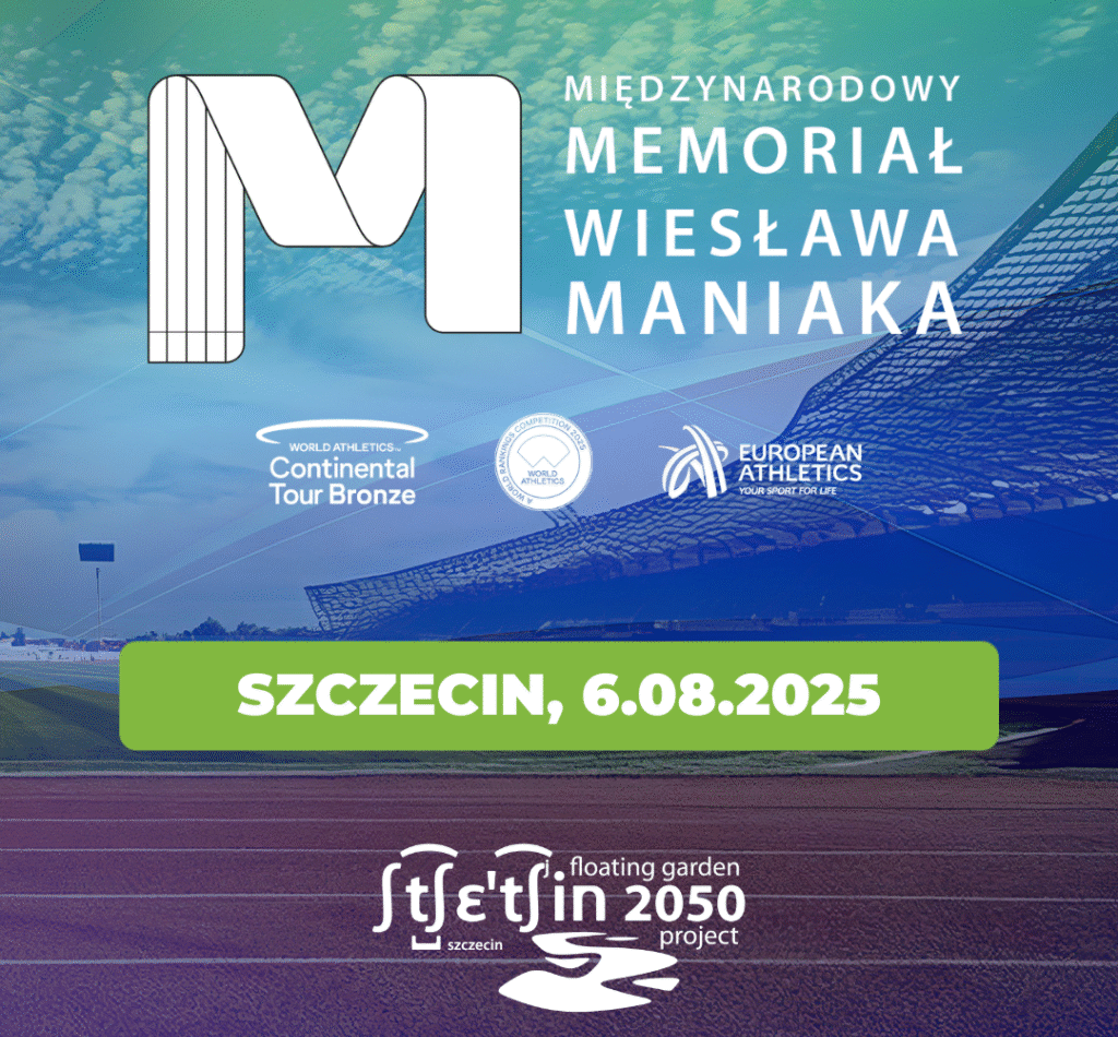 Na zdjęciu zapowiedź ósmego Międzynarodowego Memoriału Wiesława Maniaka – Szczecin 2025